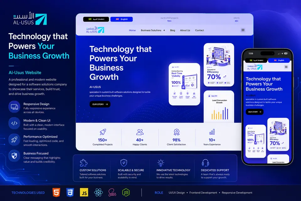 Screenshot of the Al Usus website